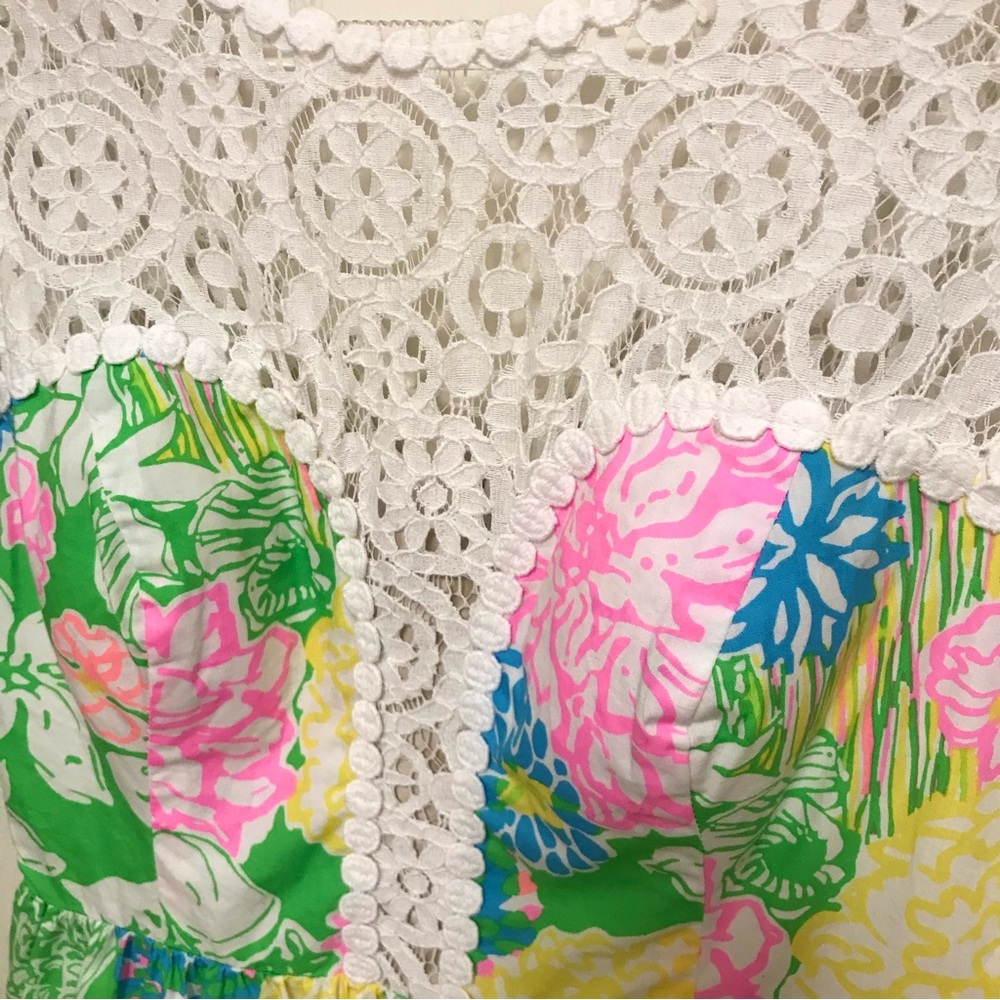 Lilly Pulitzer Reagan Dress Hibiscus Stroll - Picture 11 of 16